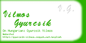 vilmos gyurcsik business card